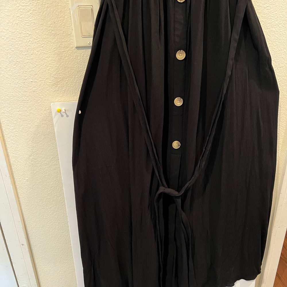City Chic Black Puff Sleeve Midi Dress - Picture 4 of 10